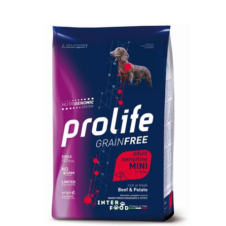 PROLIFE Grain Free Adult Sensitive Beef & Potato - Mini - 7kg