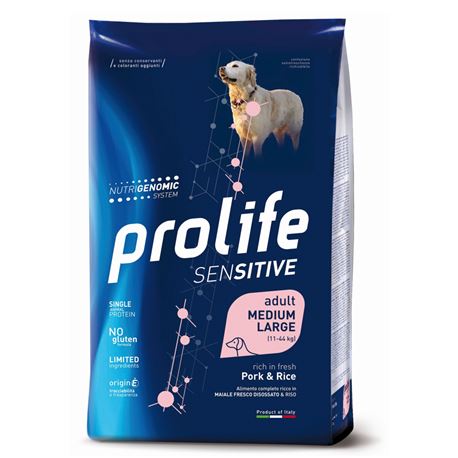 PROLIFE Sensitive Adult Pork & Rice - Medium/Large - 10kg