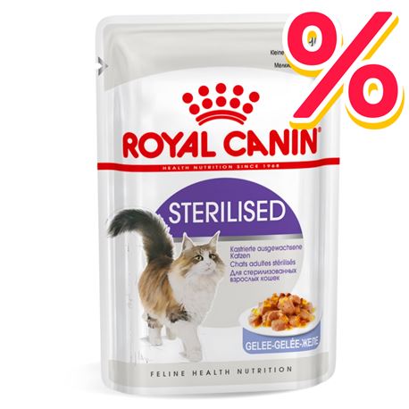 ROYAL CANIN Sterilised Jelly - Cibo umido per gatti - 4 x (12 x 85g)