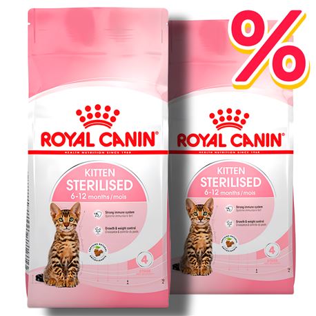 Royal Canin Kitten Sterilised - crocchette per gatti sterilizzati  - 2x2kg