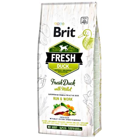 Brit Fresh Duck with Millet Adult Run & Work - 12kg