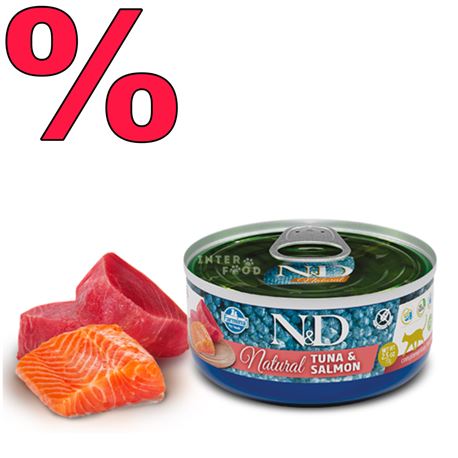 FARMINA N&D NATURAL - TUNA & SALMON - 24x70gr 1