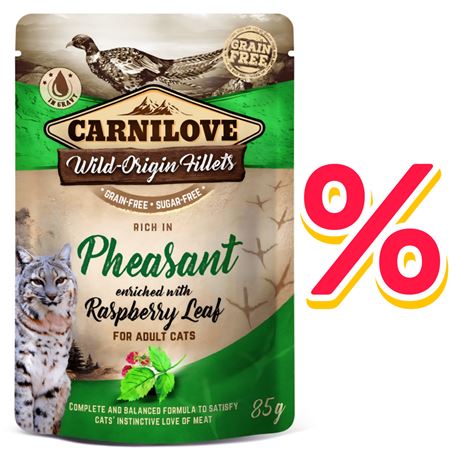 Carnilove Adult - Pheasant enriched with Raspberry Leaves - 24x85g