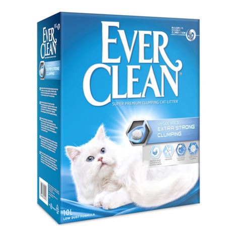 EVER CLEAN  UNSCENTED EXTRA STRONG CLUMPING - LETTIERA per GATTI - 10lt