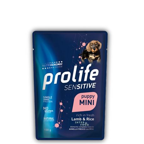 PROLIFE Sensitive Puppy Agnello e Rice - Mini - 10 x 100g