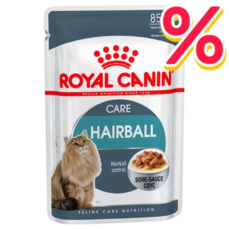 ROYAL CANIN Hairball Care Gravy - Alimento umido per gatti - 4 x (12 x 85g)