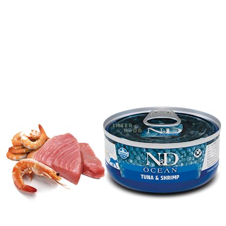 FARMINA N&D OCEAN - TUNA & SHRIMP - 70gr