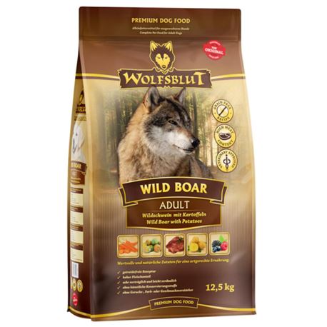 WOLFSBLUT Wild Boar - Wildschwein und Kartoffel - Adult - 12,5kg