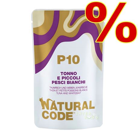 Natural Code P10 - Tonno e piccoli pesci bianchi - 24 x 70g