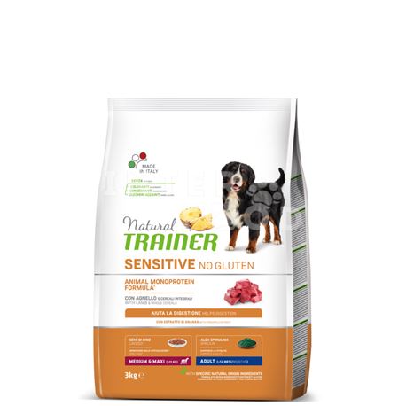 Natural TRAINER Sensitive No Gluten MediumMaxi Adult Agnello - 3kg