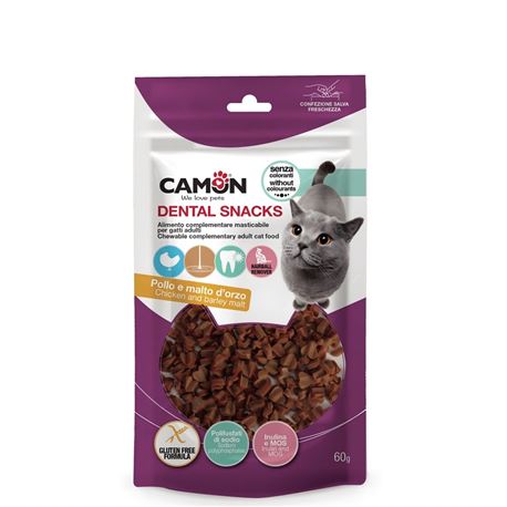 Camon Cuoricini di pollo al gusto malto - Snack per gatti - 60g