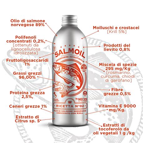 SALMOIL RICETTA 2 - Integratore per cani - Benessere Intestinale - 250ml 2