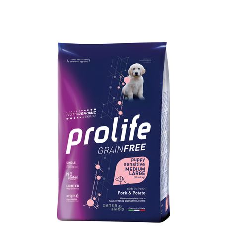 PROLIFE Grain Free Puppy Sensitive Pork & Potato - Medium/Large - 2,5kg 1