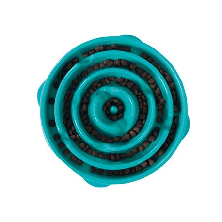 Outward Hound Mini Teal - ciotola anti ingozzamento