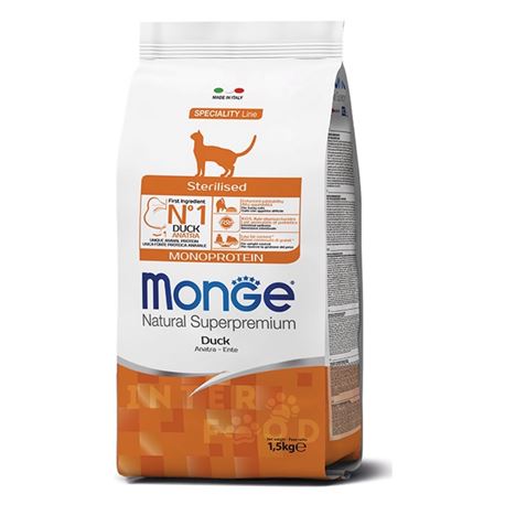 Monge Natural Monoprotein Sterilised - Anatra - 1,5kg 1