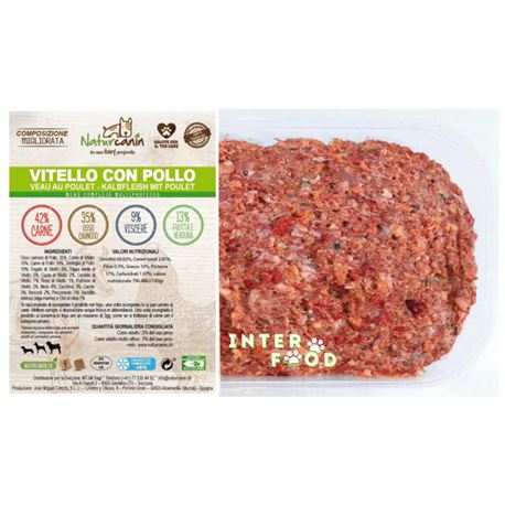 Naturcanin Barf menu Vitello con Pollo - 1kg