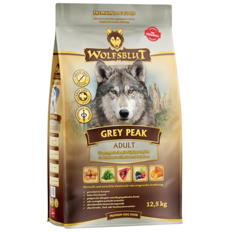 WOLFSBLUT Grey Peak - Ziegenfleisch und Skartoffel - Adult - 12,5kg