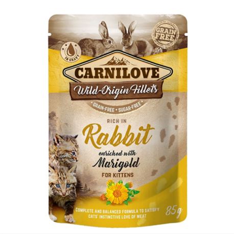 Carnilove Kitten - Rabbit enriched with Marigold - 85g 1