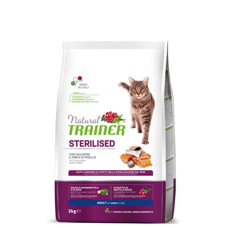 Natural TRAINER Sterilised Adult con Salmone - 3kg