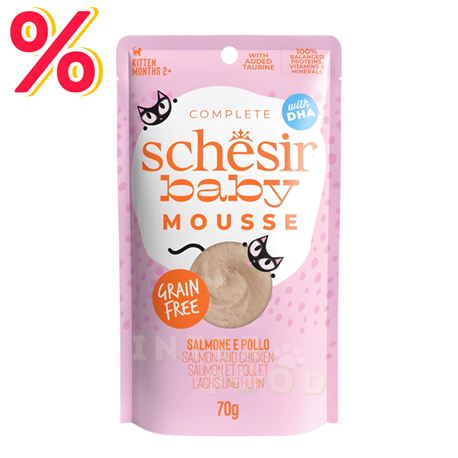 Schesir Baby gatto Salmone e Pollo in mousse - 12 x 70g 1