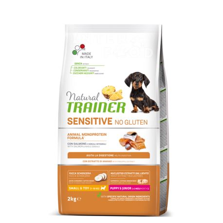 Natural TRAINER Sensitive No Gluten Mini Puppy&Junior Salmone - 2kg