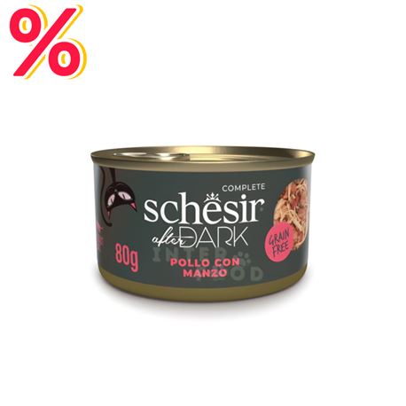 Schesir After Dark gatto - Filetti di Pollo con manzo - in brodo - 12 x 80g 1