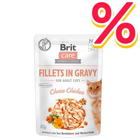 Brit Care Cat Pouch Choice Chicken - Gravy - 24x85g