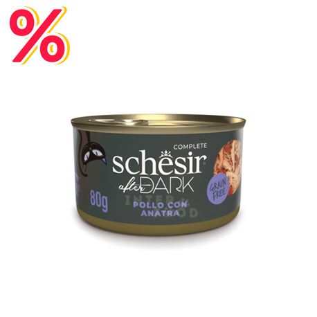 Schesir After Dark gatto - Filetti di Pollo con Anatra - in brodo - 12 x 80g