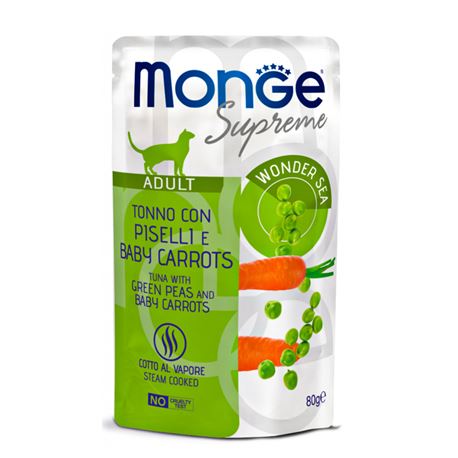 Monge Supreme - Tonno con Piselli e Baby Carrots - Adult - 24 x 80g 1