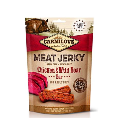 Carnilove Meat Jerky Chicken & Wild Boar Bar - 100g