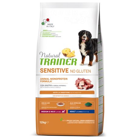 Natural TRAINER Sensitive No Gluten MediumMaxi Adult Anatra - 12kg