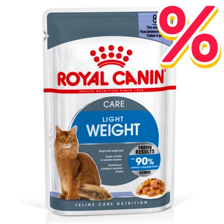 ROYAL CANIN Light Weight Care Jelly - Alimento umido per gatti - 4 x (12 x 85g)