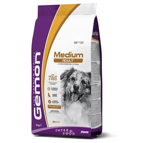 Gemon Medium Adult con Pollo e Riso - alimento per cani - 15kg 1