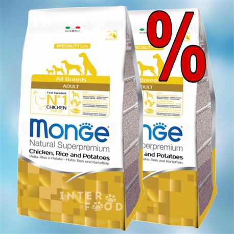 Monge SL All Breeds Pollo, Riso e Patate - 2 x 12kg 1