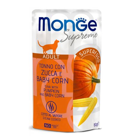 Monge Supreme - Tonno con Zucca e Baby Corn - Adult - 24 x 80g 1