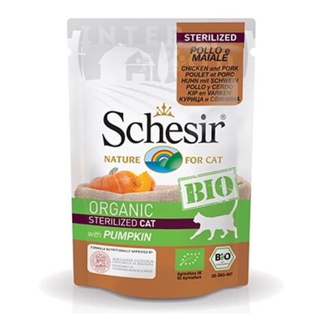 Schesir Bio - Sterilized - Pollo e Maiale con zucca- 85g