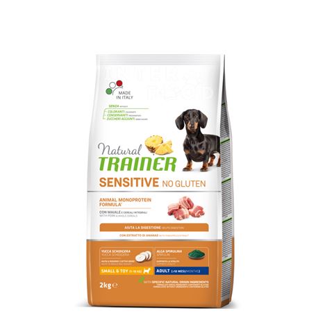 Natural TRAINER Sensitive No Gluten Mini Adult Maiale - 2kg