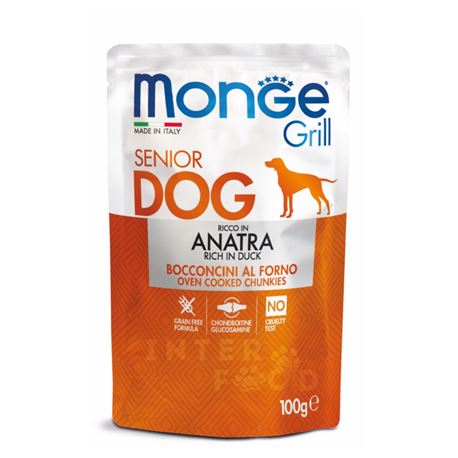 Monge - Grill - Bocconcini in Jelly Ricco in Anatra  Senior- 100g