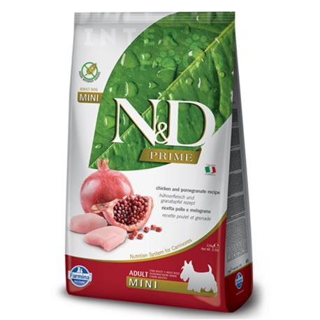 FARMINA N&D PRIME - CHICKEN & POMEGRANATE ADULT MINI - 2,5kg 1