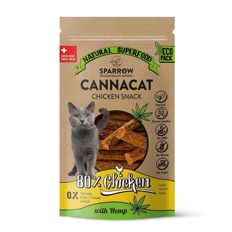 SPARROW Pet CannaCat - Bastoncini di pollo con CBD per gatti - 75g