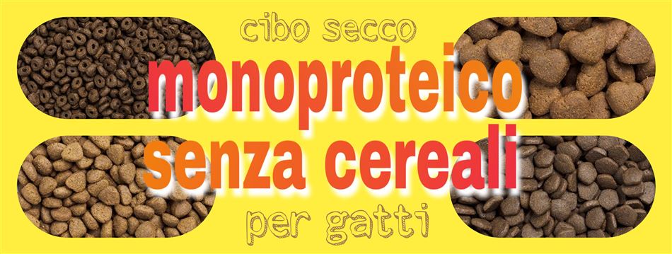 CIBO MONOPROTEICO e SENZA CEREALI per gatti